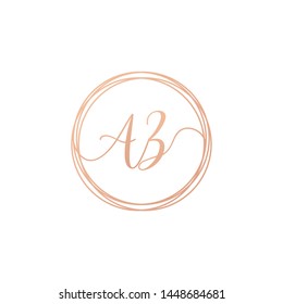 AZ Initial Handwriting logo template, Creative fashion logo design, couple concept -vector