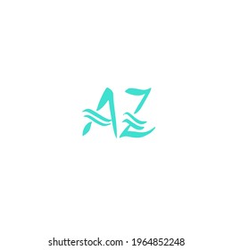 AZ initial handwritten logo for identity