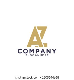 az initial logo design icon luxury