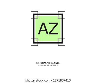 AZ Initial logo template vector