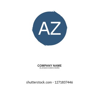 AZ Initial logo template vector