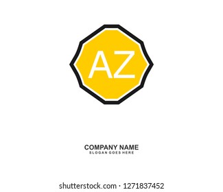 AZ Initial logo template vector