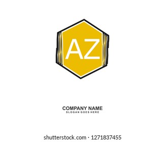 AZ Initial logo template vector