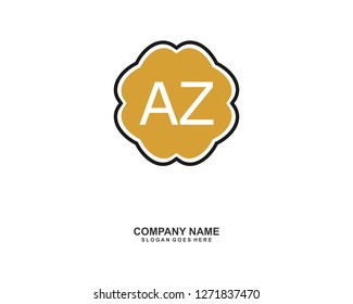 AZ Initial logo template vector