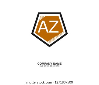 AZ Initial logo template vector