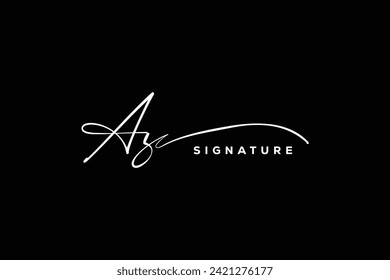 AZ initials Handwriting Signatur Logo. AZ Handgezeichnete Kalligraphie-Schrift Vektor. AZ Brief Immobilien, Schönheit, Fotografie Brief Logo Design.