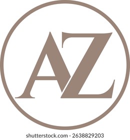 AZ initials logo within a circle logo