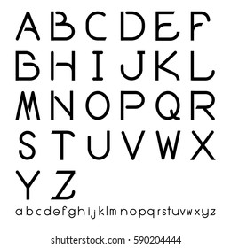 A-z Letter Alphabet Set Vector
