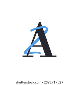 Concepto del logotipo de la letra AZ. Plantilla de logotipo de Monograma A y Z Mínimo Creativo. Logotipo Universal Premium