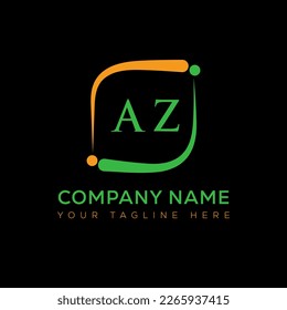 AZ letter logo creative design. AZ unique design.
