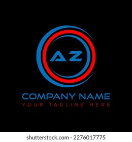 AZ letter logo creative design. AZ unique design.
