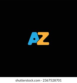 Logo de la carta AZ diseño creativo con gráfico vectorial, AZ simple y moderno logo.