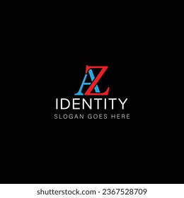 Logo de la carta AZ diseño creativo con gráfico vectorial, AZ simple y moderno logo.