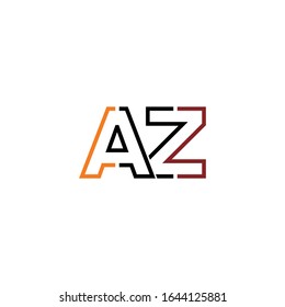 AZ Letter Logo Design with Creative Modern Trendy