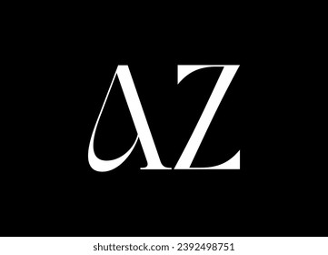 Design des AZ-Buchstaben-Logos und des Monogrammlogos