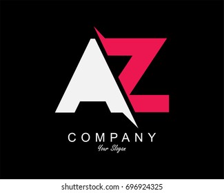 Az Letter Logo Design Template Element Stock Vector (Royalty Free ...