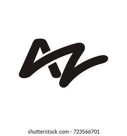 AZ letter logo design template vector