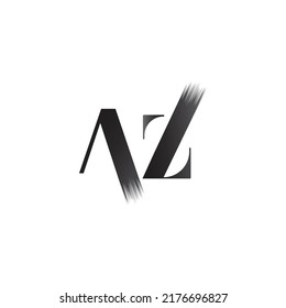 Vector de diseño de logotipo de carta AZ