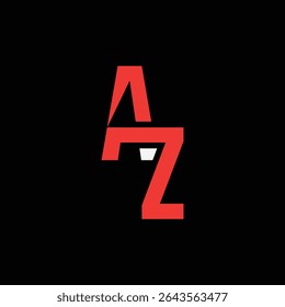 az letters abstract logo modern style