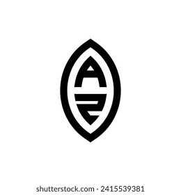 Monograma geométrico de línea AZ con diseño profesional de alta calidad que se imprimirá bien