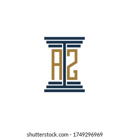icono del vector de diseño del logotipo az