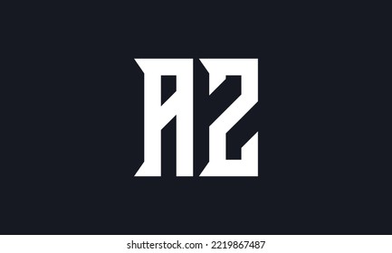 AZ logo design vector template.