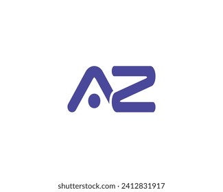 AZ-Logo-Design, Vektorgrafik-Vorlage