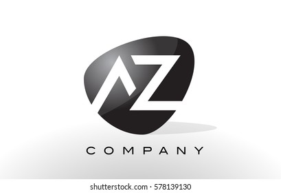 Az Logo Letter Design Vector Oval Stock Vector (Royalty Free) 578139130 ...