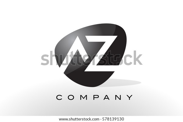 Az Logo Letter Design Vector Oval Stock Vector Royalty Free 578139130
