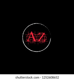 az logo letter initial, Abstract Polygonal Background Logo, design for Corporate Business Identity,flat icon, Alphabet letter