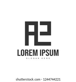 AZ Logo template design. Initial letter logo template design