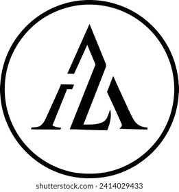 AZ Logo Template in a modern minimalist style