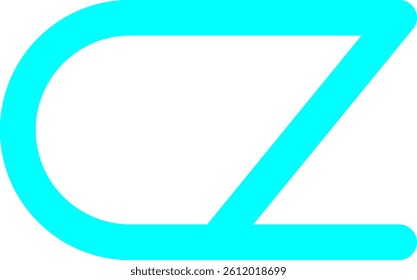 "AZ" monogram with bold and rounded lines. Fully editable stroke and color, ideal for modern branding, tech startups, or creative logo design. Clean and versatile for professional us