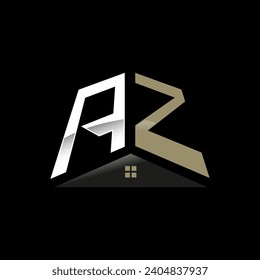Diseño del logotipo de monograma AZ, logotipo de realeza