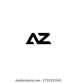 AZ Negative Space Monogram Logo - Modernes minimales Buchstabendesign