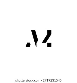 AZ Negative Space Monogram Logo - Modernes minimales Buchstabendesign