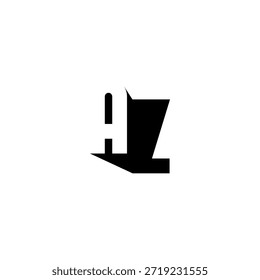 AZ Negative Space Monogram Logo - Modernes minimales Buchstabendesign
