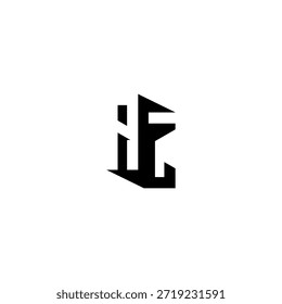AZ Negative Space Monogram Logo - Modernes minimales Buchstabendesign