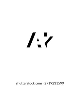 AZ Negative Space Monogram Logo - Modernes minimales Buchstabendesign