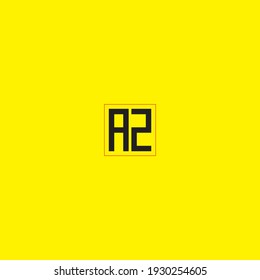 AZ rectangle shape letter logo.