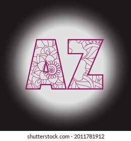 diseño del logotipo de la letra azAZ.AZ.Diseño del logotipo de la letra creativa .Belleza, Moda, diseño de símbolos.