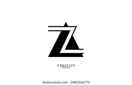 AZ, ZA, A, Z, Letras Abstractas Logo Monograma