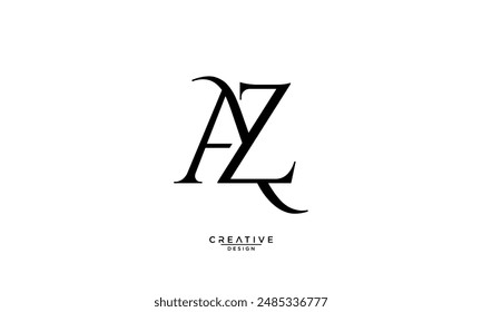 AZ, ZA, A, Z, Abstrakte Buchstaben Logo Monogramm