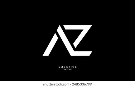 AZ, ZA, A, Z, Abstrakte Buchstaben Logo Monogramm