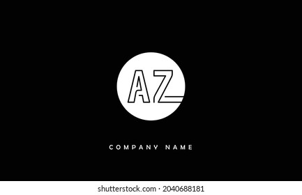 AZ, ZA Alphabets Letters Logo Monogram