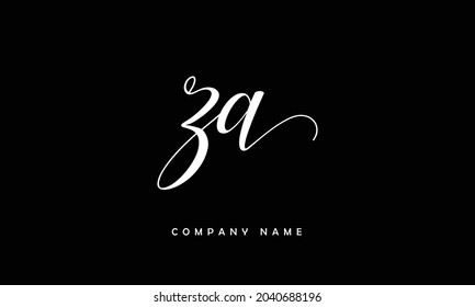 AZ, ZA Alphabets Letters Logo Monogram