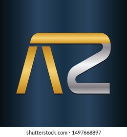AZ ZA Double Initial Alphbet letters Logo
