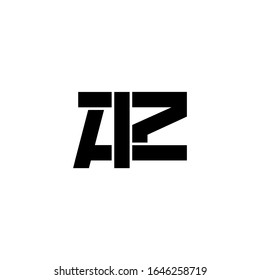 Vector de diseño del logotipo AZ ZA. ilustración de la letra AZ ZA Logotipo