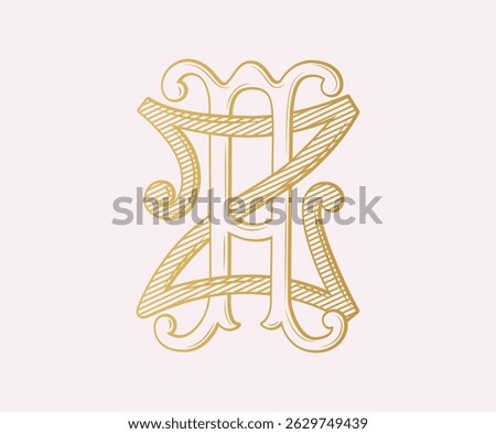 AZ, ZA, logo AZ ,Letter AZ ,  Monogram AZ , Wedding Monogram, Wedding Logo, Logo Design , Monogram Vintage