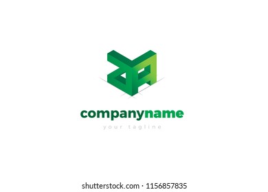 AZ and ZA monogram logo, logotype. architect's style vector illustration logo design
